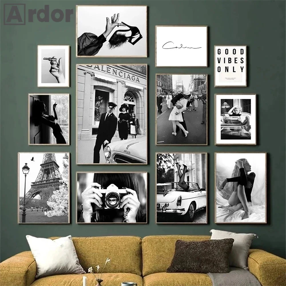 Women Shoes Quote - Póster de arte de pared para