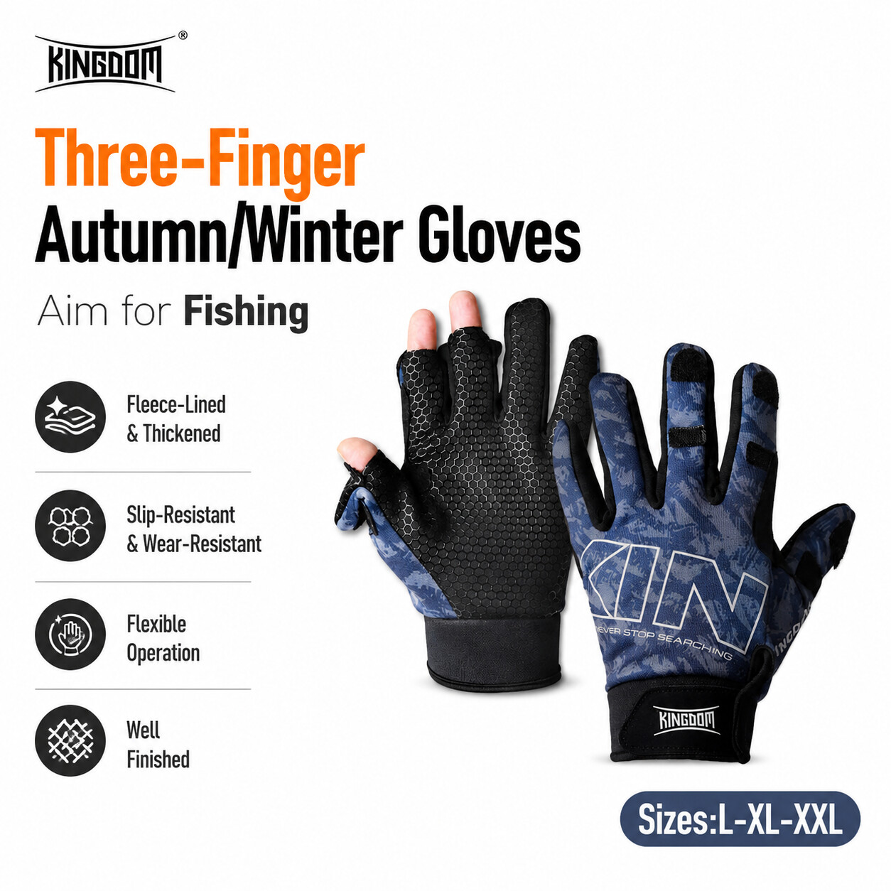 Kingdom-guantes de pesca cálid - Women Shoes Xxl reseña y precio