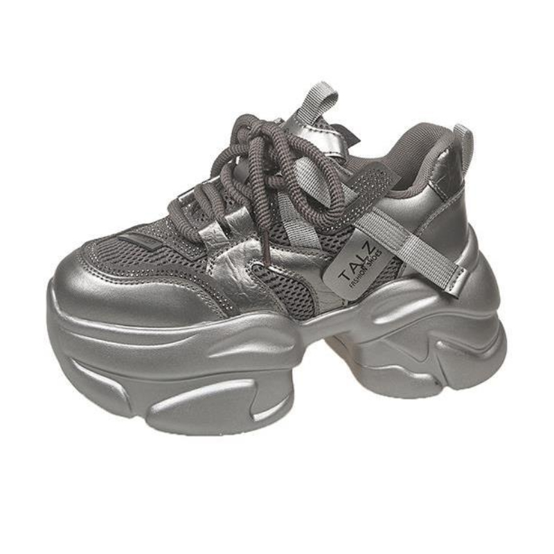 Zapatillas gruesas de malla pa - Wedge Heeled Sneaker reseña y precio