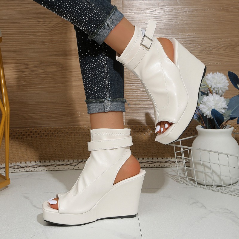 Sandalias de Plataforma con Pu - Wedge Heeled Sneaker reseña y precio