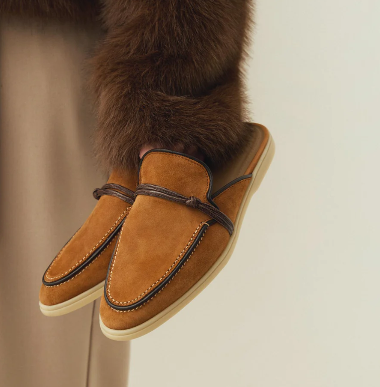 Mocasines de cuero de ante con - Women Shoes Zara reseña y precio
